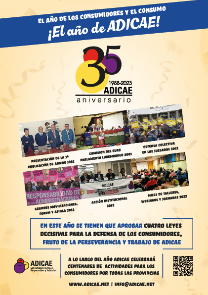 Logo 35 aniversario de ADICAE